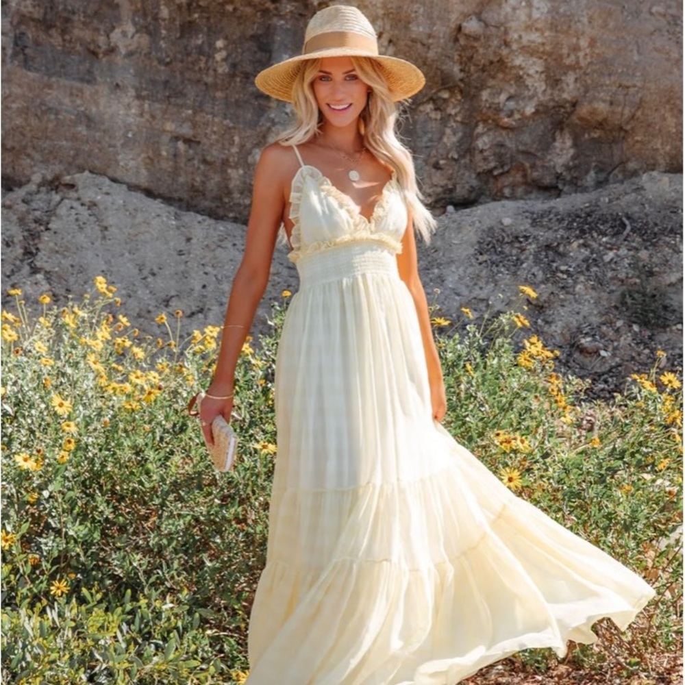 💛💐Adore you💐💛 Vici gingham Maxi dress